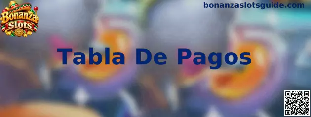 Tabla De Pagos de Bonanza Slots con información de símbolos y premios